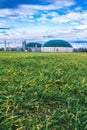 Bio gas plant in a field Royalty Free Stock Photo