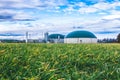 Bio gas plant in a field Royalty Free Stock Photo