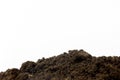 bio ground or soil substrate as frame or border isolated on white background. Place for text, copy space Royalty Free Stock Photo