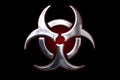 Bio hazard metallic sign Royalty Free Stock Photo