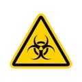 Bio hazard sign caution. Biological danger toxic symbol, virus risk, biohazard alert