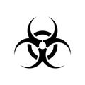 Bio hazard sign caution. Biological danger toxic symbol, virus risk, biohazard alert Royalty Free Stock Photo