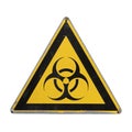 Bio hazard. Yellow triangle.