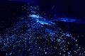 Bio luminescence. Illumination of plankton at Maldives Royalty Free Stock Photo