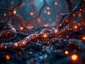 Bio-Luminescent Neural Pathways Royalty Free Stock Photo