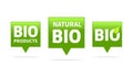 Bio Natural & Organic Label Set Royalty Free Stock Photo