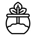 Bio plant energy icon outline vector. Futuristic research