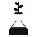 Bio plant flask icon simple vector. Technology experiment