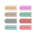 BIO PRODUCT COLORFUL TAGS Royalty Free Stock Photo