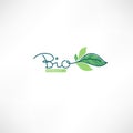 Bio Product doodle organic leave emblem, frame and logobeauty o