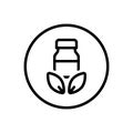 Black line icon for Bio Product, bio and cosmetic Royalty Free Stock Photo
