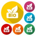 Bio product sign icon. Leaf symbol Royalty Free Stock Photo