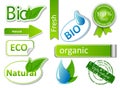 Bio sticker set Royalty Free Stock Photo