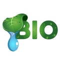 Bio symbol with a drop of water Royalty Free Stock Photo