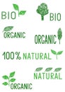 Bio symbols drawing for healthy products