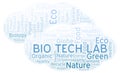 Bio Tech Lab word cloud. Royalty Free Stock Photo