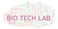 Bio Tech Lab word cloud. Royalty Free Stock Photo