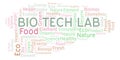 Bio Tech Lab word cloud. Royalty Free Stock Photo