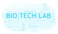 Bio Tech Lab word cloud. Royalty Free Stock Photo