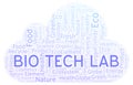 Bio Tech Lab word cloud. Royalty Free Stock Photo