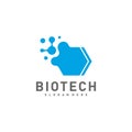 Bio tech, Molecule, DNA, Atom, Medical or Science Logo Design Vector