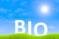 BIO technologies green grass landscape Royalty Free Stock Photo