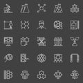 Bio technology linear icons