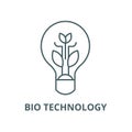 Bio technology vector line icon, linear concept, outline sign, symbol Royalty Free Stock Photo