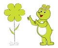 Green Bio Bear. Royalty Free Stock Photo