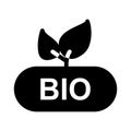 BIO glyph flat vector icon Royalty Free Stock Photo