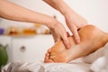 Bioactive points on the foot Royalty Free Stock Photo