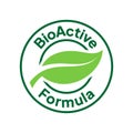 BioActive product formula recipe vector icon logo badge Royalty Free Stock Photo
