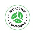 BioActive product formula recipe vector icon logo badge Royalty Free Stock Photo