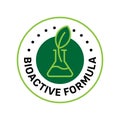 BioActive product formula recipe vector icon logo badge Royalty Free Stock Photo