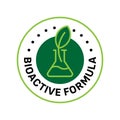 BioActive product formula recipe vector icon logo badge