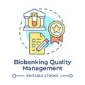 Biobanking quality management multi color concept icon Royalty Free Stock Photo