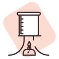 Biochemistry boiling test, icon