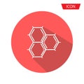 Biochemistry Icon. Flat Design. Isolated Molecule structure,Atom icon vector , atom symbols on background.