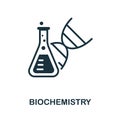 Biochemistry icon. Monochrome sign from bioengineering collection. Creative Biochemistry icon illustration for web