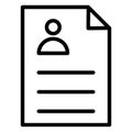 Biodata Isolated Vector Icon which can easily modify