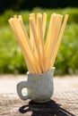 Biodegradable compostable natural straws, made from cane