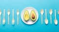 Biodegradable disposable single use cutlery of avocado seed