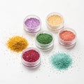 Biodegradable glitter in assorted colors Royalty Free Stock Photo