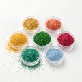 Biodegradable glitter in assorted colors Royalty Free Stock Photo