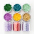 Biodegradable glitter in assorted colors Royalty Free Stock Photo