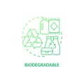 Biodegradable green gradient concept icon Royalty Free Stock Photo