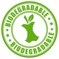 Biodegradable green round label