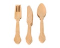 Biodegradable party essential wooden cutleries Royalty Free Stock Photo