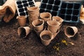 Biodegradable peat pots for organic farming food production