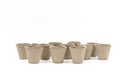 Biodegradable Peat Pots For Planting On White